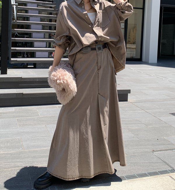  「リヨセルピグメントビッグシャツ」|シャツ・ブラウス|