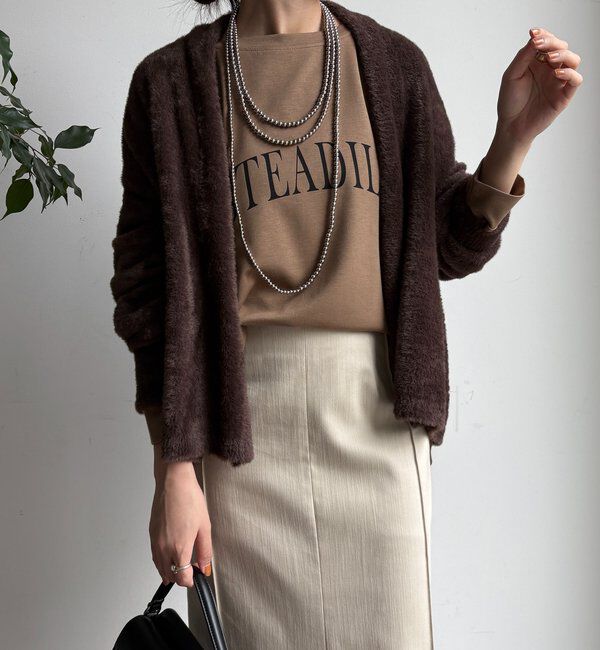  「フェザーヤーンカーディガン」|カーディガン|ブラウン