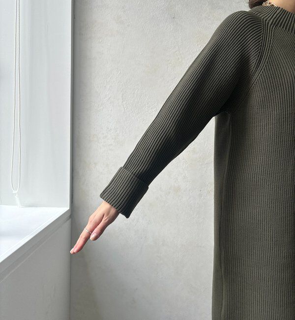  「【WEB限定】ジップニットワンピース」|ワンピース|