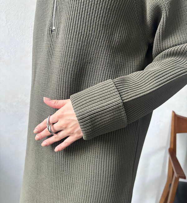  「【WEB限定】ジップニットワンピース」|ワンピース|