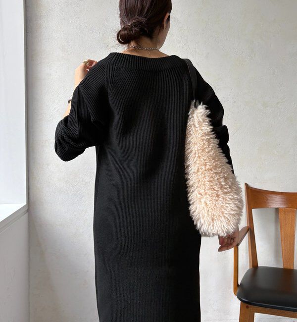  「【WEB限定】ジップニットワンピース」|ワンピース|