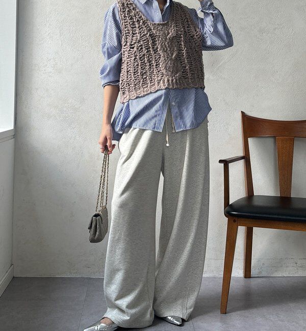  「【WEB限定】ケーブル編みローゲージニットベスト」|ニット・セーター|