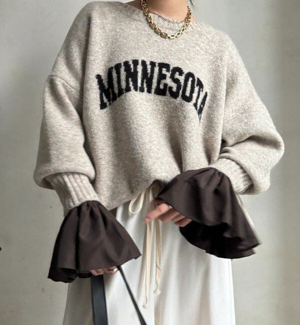  「バルーンカフリブトップス」|Tシャツ・カットソー|