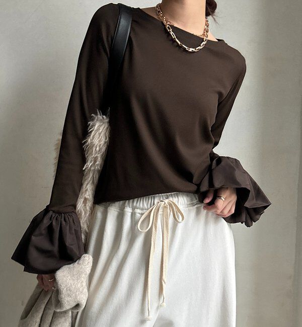  「バルーンカフリブトップス」|Tシャツ・カットソー|