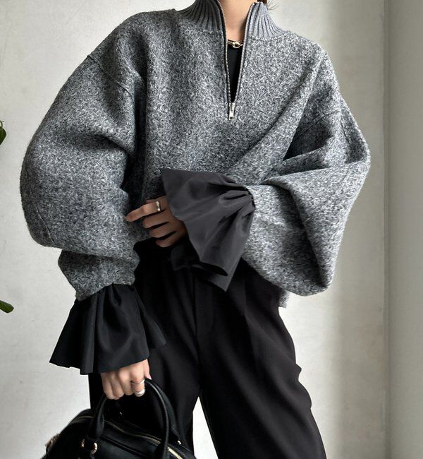  「バルーンカフリブトップス」|Tシャツ・カットソー|