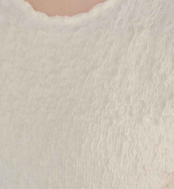  「【WEB限定】クラッシュジャガード半袖プルオーバー」|Tシャツ・カットソー|