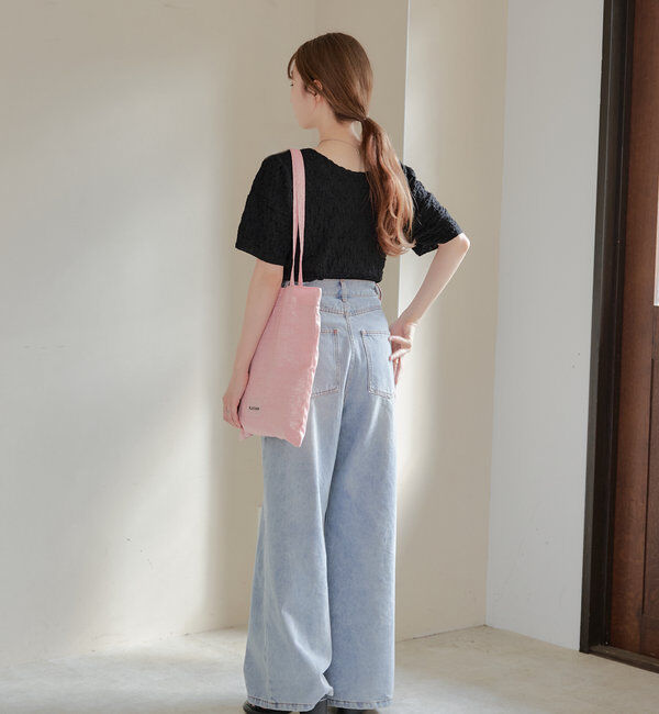  「【WEB限定】クラッシュジャガード半袖プルオーバー」|Tシャツ・カットソー|