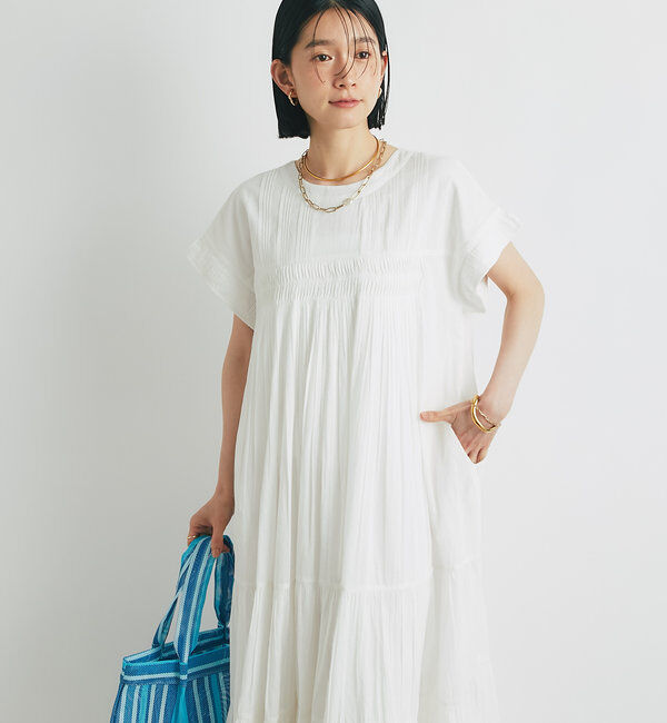  「《2WAY仕様》前後2WAYインド綿ピンタックワンピース」|その他|