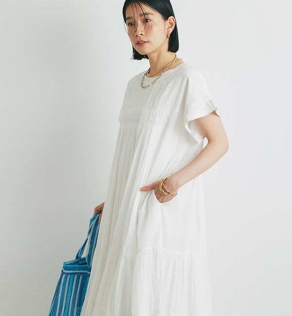 「《2WAY仕様》前後2WAYインド綿ピンタックワンピース」|その他|