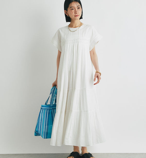  「《2WAY仕様》前後2WAYインド綿ピンタックワンピース」|その他|