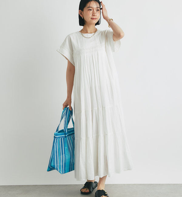  「《2WAY仕様》前後2WAYインド綿ピンタックワンピース」|その他|