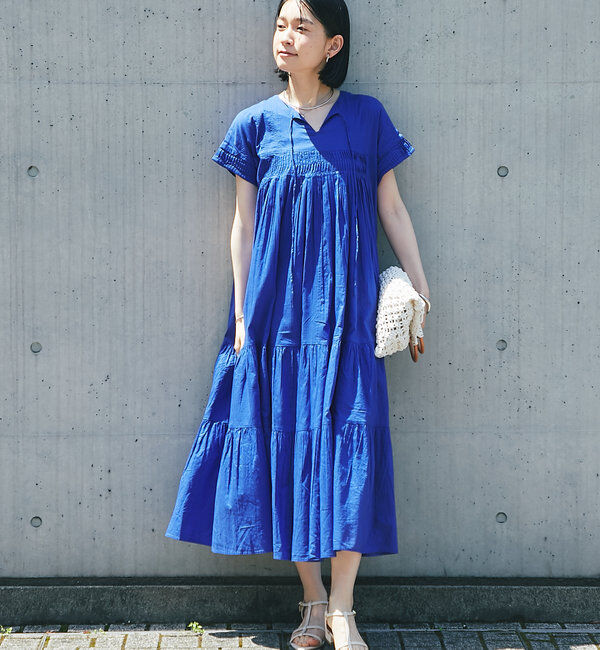  「《2WAY仕様》前後2WAYインド綿ピンタックワンピース」|その他|