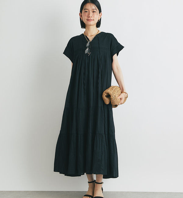  「《2WAY仕様》前後2WAYインド綿ピンタックワンピース」|その他|