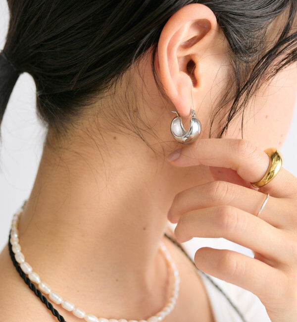  「【R.good(アールドットグッド)】ボリュームフープピアス」|ピアス|シルバー