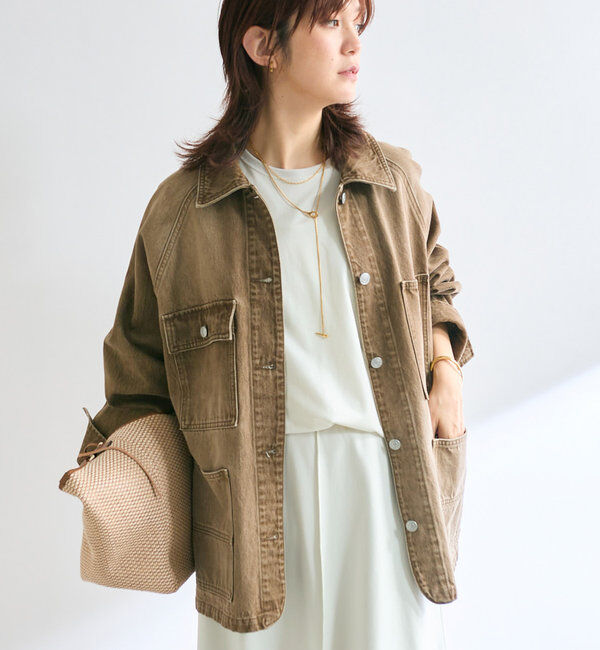  「【MONN.:.（モン）】ルーズカバーオール」|その他|ブラウン