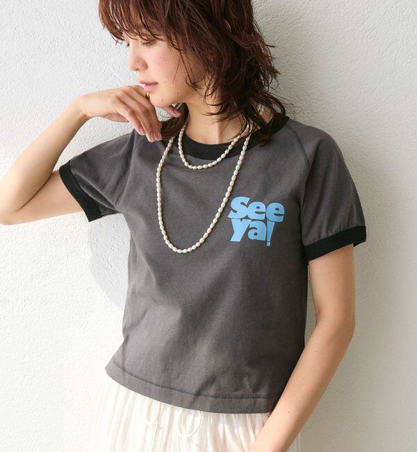  「【キャッチーなロゴが◎】リンガーロゴTee」|Tシャツ・カットソー|チャコールグレー