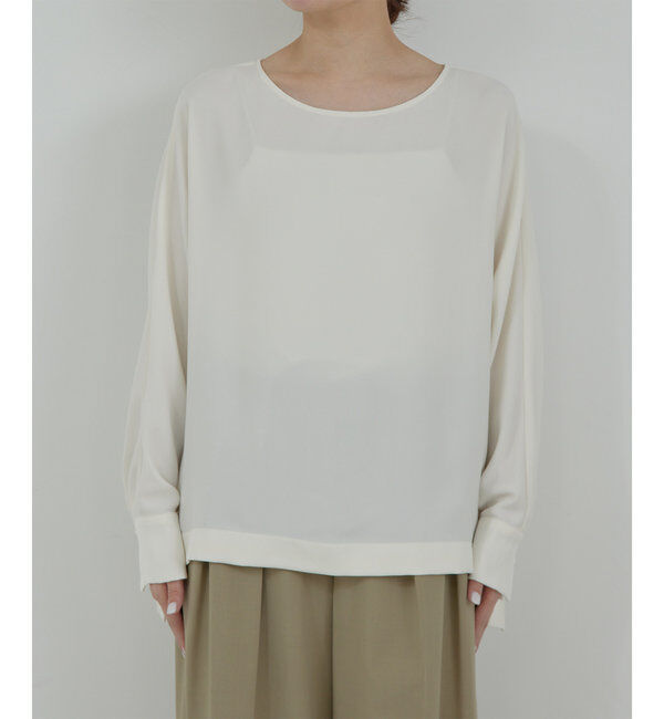  「バックサテンヘムブラウス」|シャツ・ブラウス|