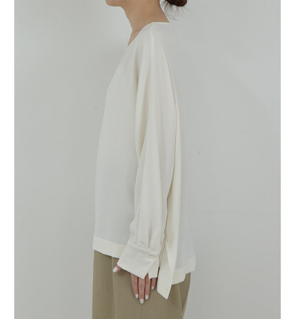  「バックサテンヘムブラウス」|シャツ・ブラウス|