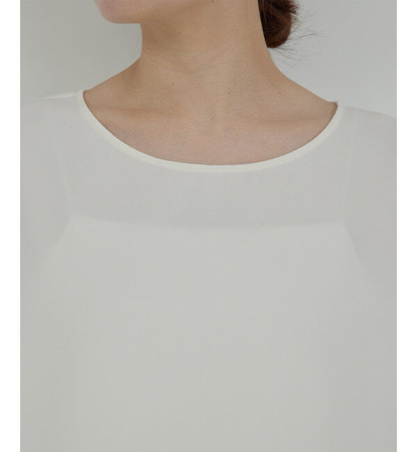  「バックサテンヘムブラウス」|シャツ・ブラウス|