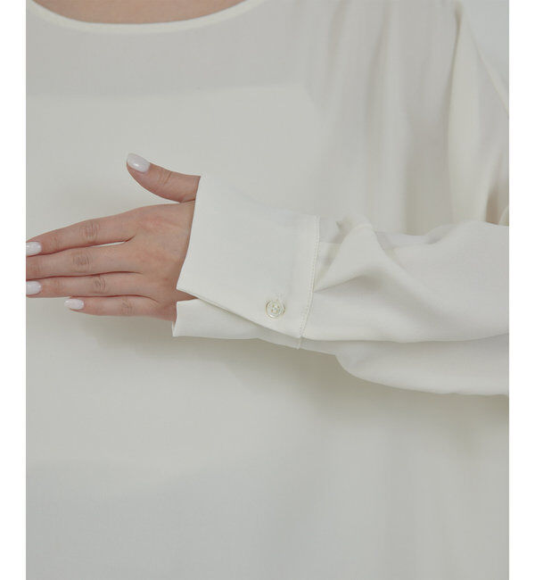  「バックサテンヘムブラウス」|シャツ・ブラウス|