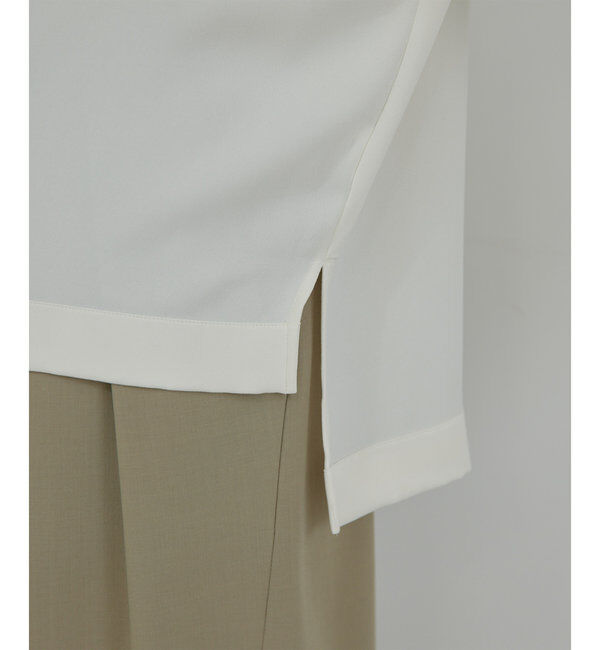  「バックサテンヘムブラウス」|シャツ・ブラウス|