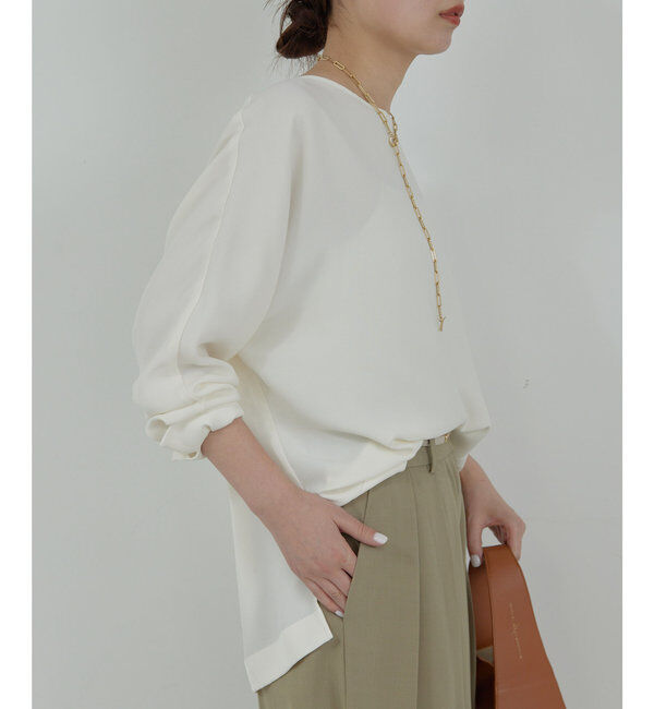  「バックサテンヘムブラウス」|シャツ・ブラウス|