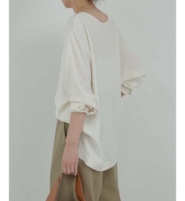  「バックサテンヘムブラウス」|シャツ・ブラウス|