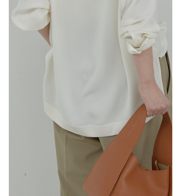  「バックサテンヘムブラウス」|シャツ・ブラウス|
