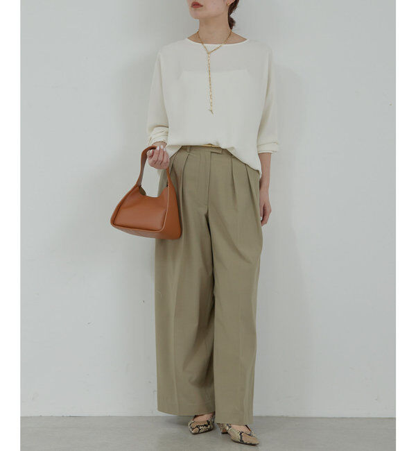  「バックサテンヘムブラウス」|シャツ・ブラウス|