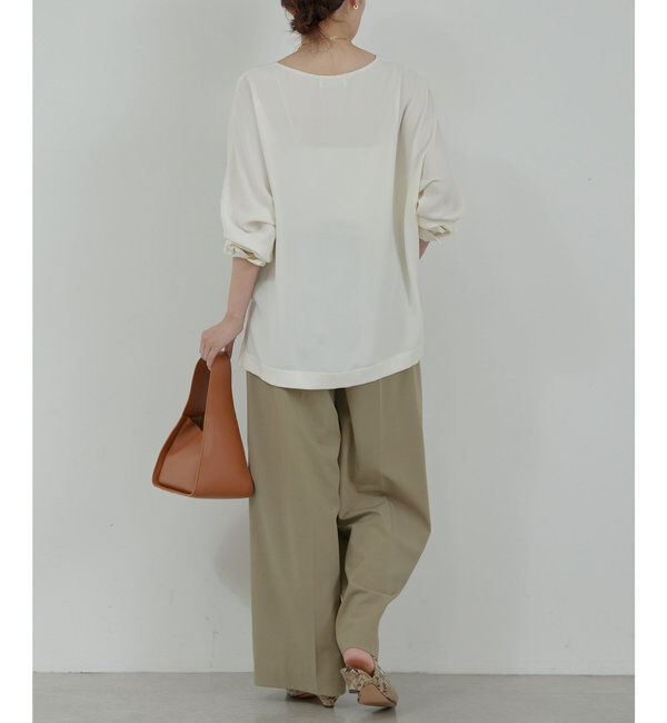  「バックサテンヘムブラウス」|シャツ・ブラウス|