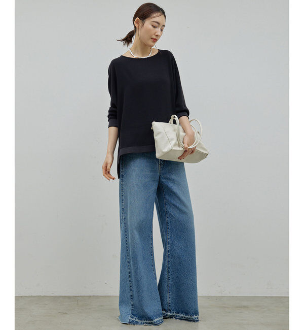  「バックサテンヘムブラウス」|シャツ・ブラウス|