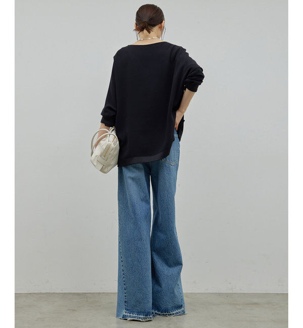  「バックサテンヘムブラウス」|シャツ・ブラウス|