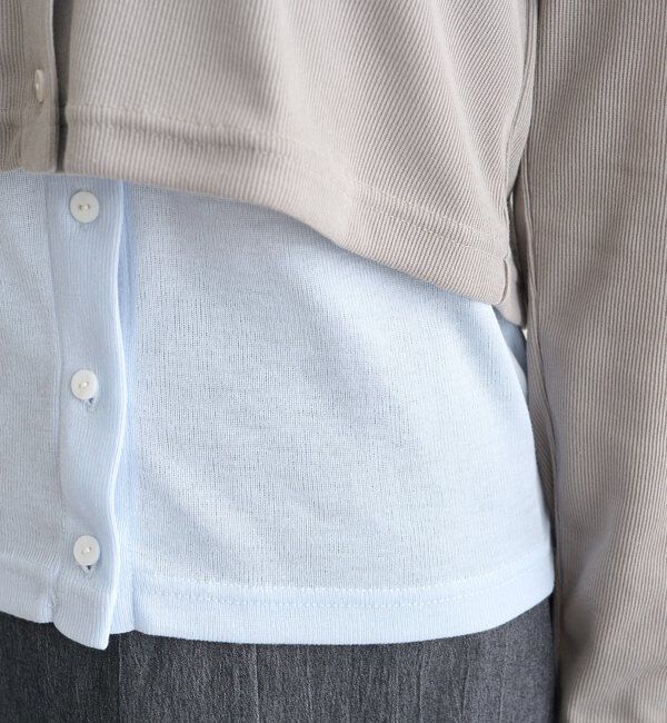  「配色レイヤードロングTシャツ」|Tシャツ・カットソー|