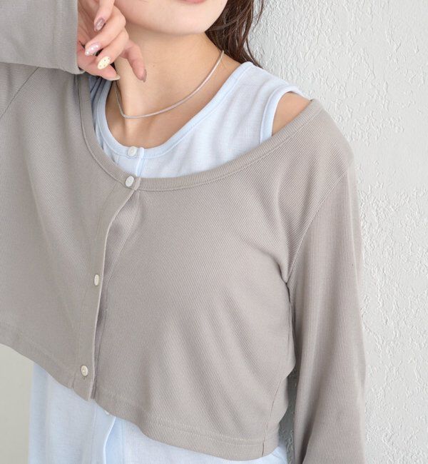  「配色レイヤードロングTシャツ」|Tシャツ・カットソー|