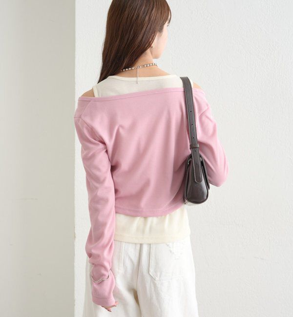  「配色レイヤードロングTシャツ」|Tシャツ・カットソー|