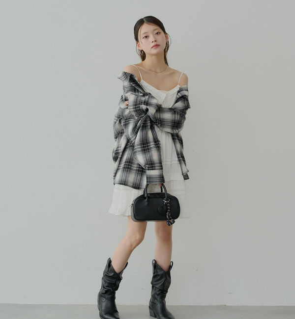  「【WEB限定6色展開】2WAYオーバーチェックシャツ」|シャツ・ブラウス|