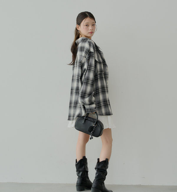  「【WEB限定6色展開】2WAYオーバーチェックシャツ」|シャツ・ブラウス|