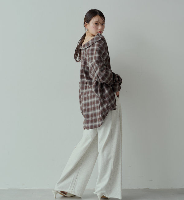  「【WEB限定6色展開】2WAYオーバーチェックシャツ」|シャツ・ブラウス|