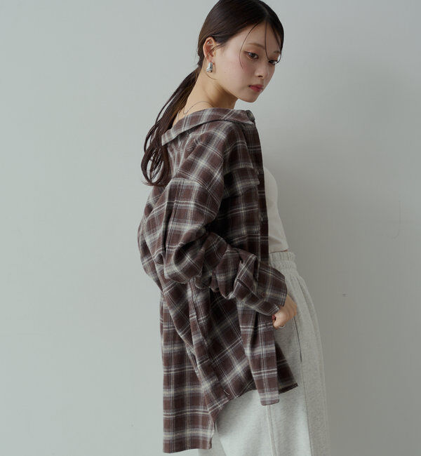  「【WEB限定6色展開】2WAYオーバーチェックシャツ」|シャツ・ブラウス|