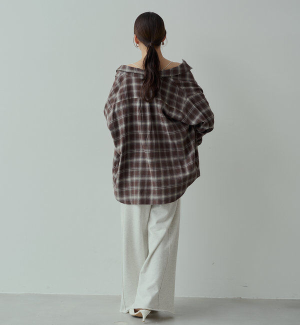  「【WEB限定6色展開】2WAYオーバーチェックシャツ」|シャツ・ブラウス|