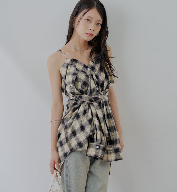  「【WEB限定6色展開】2WAYオーバーチェックシャツ」|シャツ・ブラウス|