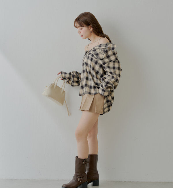  「【WEB限定6色展開】2WAYオーバーチェックシャツ」|シャツ・ブラウス|