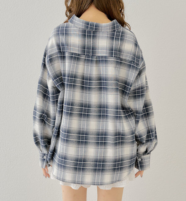  「【WEB限定6色展開】2WAYオーバーチェックシャツ」|シャツ・ブラウス|