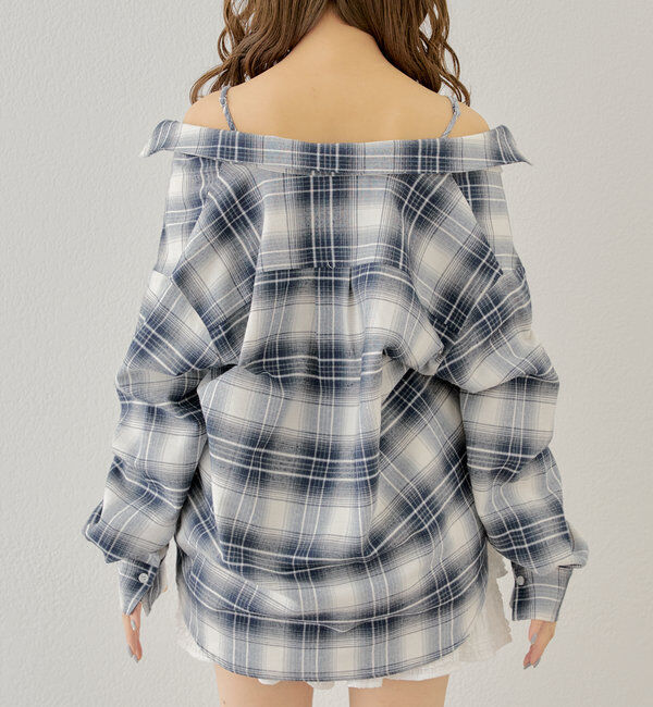  「【WEB限定6色展開】2WAYオーバーチェックシャツ」|シャツ・ブラウス|