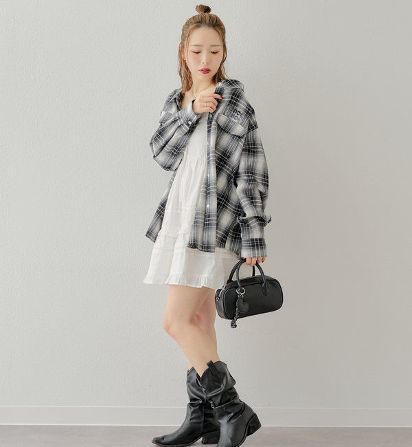  「【WEB限定6色展開】2WAYオーバーチェックシャツ」|シャツ・ブラウス|