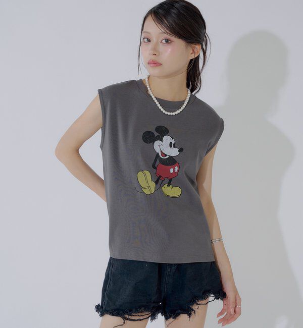  「ミッキーノースリフレンチT」|Tシャツ・カットソー|