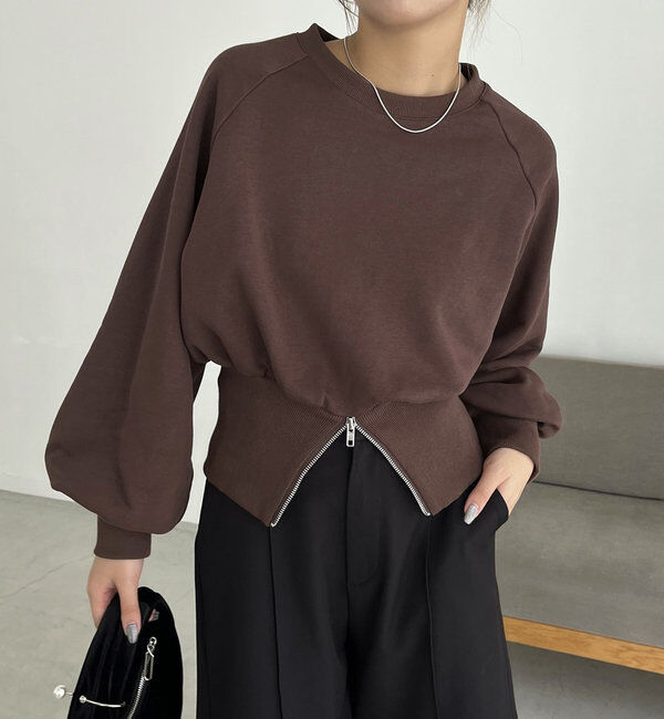  「裾ZIPスウェット」|Tシャツ・カットソー|