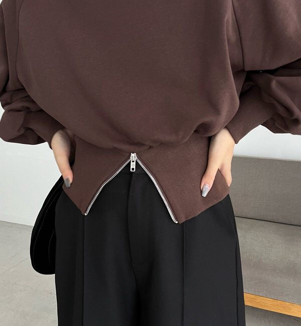 「裾ZIPスウェット」|Tシャツ・カットソー|