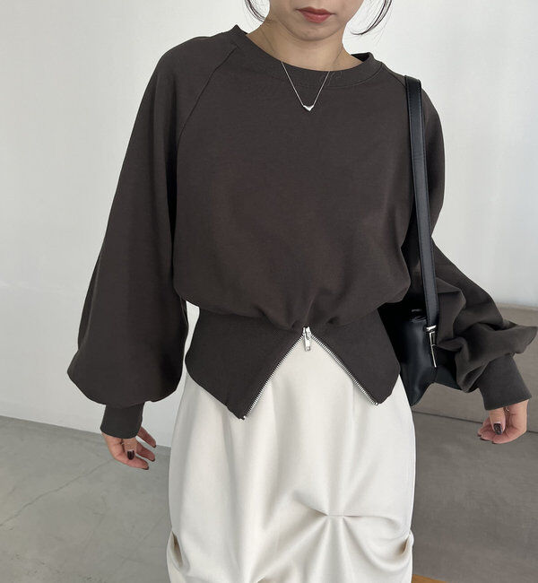  「裾ZIPスウェット」|Tシャツ・カットソー|
