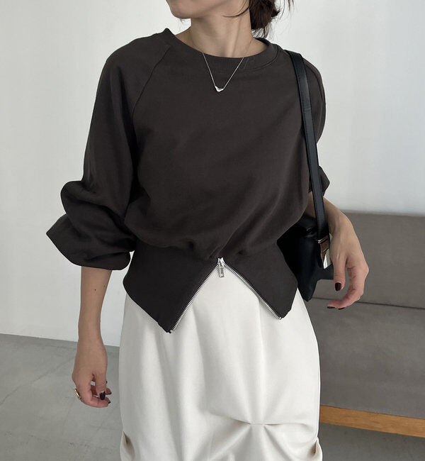  「裾ZIPスウェット」|Tシャツ・カットソー|